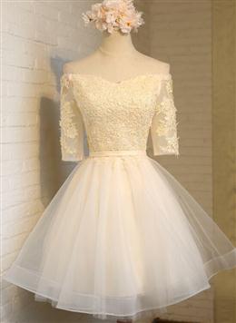 Picture of Adorable Knee Length Tulle with Lace Applique Party Dresses, Homecoming Dresses